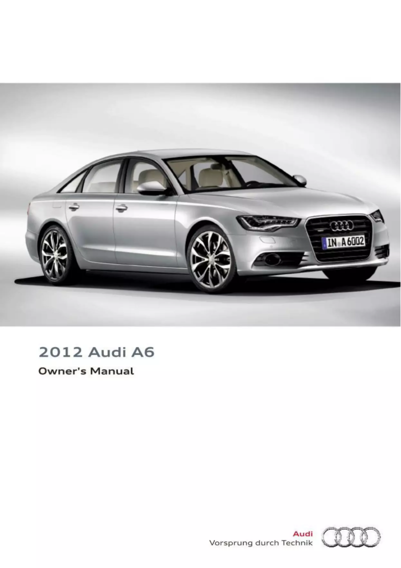 Page 1 de la notice Manuel utilisateur Audi A6 (2012)