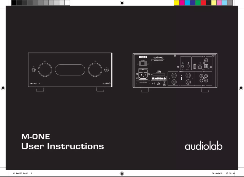 Page 1 de la notice Manuel utilisateur Audiolab 6000CDT
