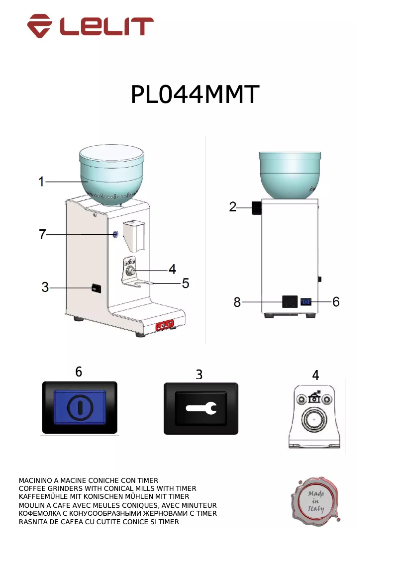 Página 1 del manual Manual de usuario Lelit Fred
