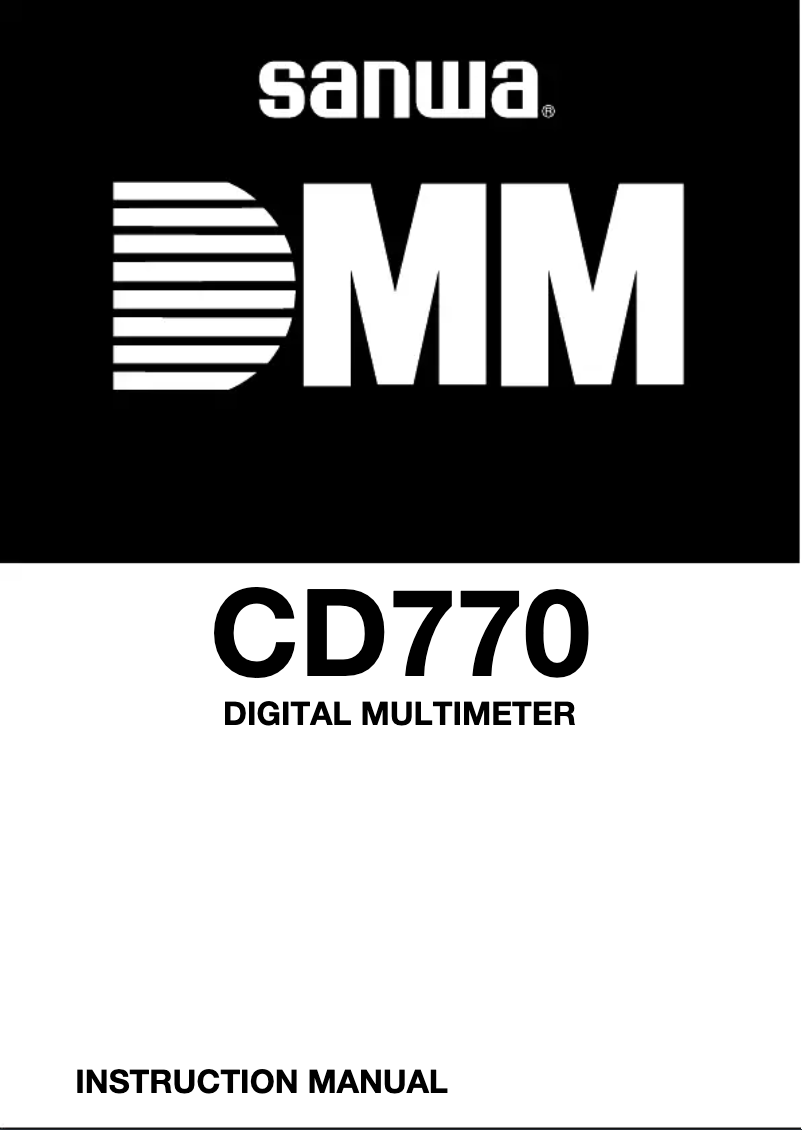 Image de la première page du manuel de l'appareil CD770