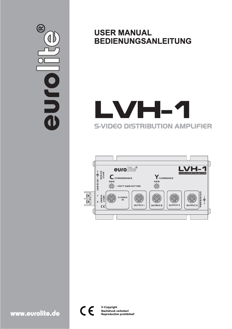 Page n°1 - Manuel utilisateur Eurolite LVH-1