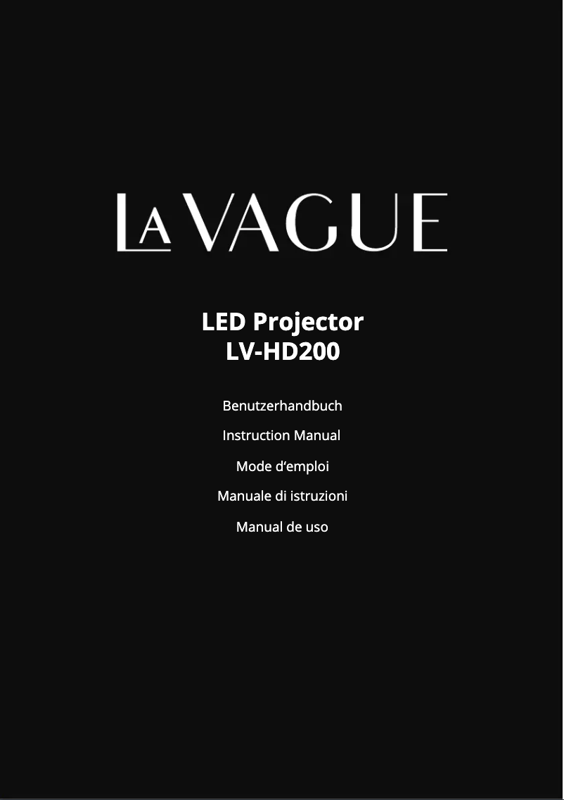 Page n°1 - Manuel utilisateur LA VAGUE LV-HD200