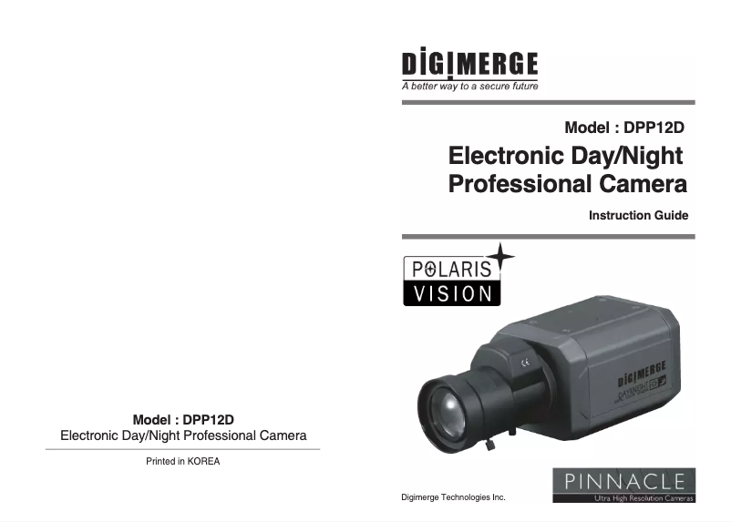 Image de la première page du manuel de l'appareil DPP12D