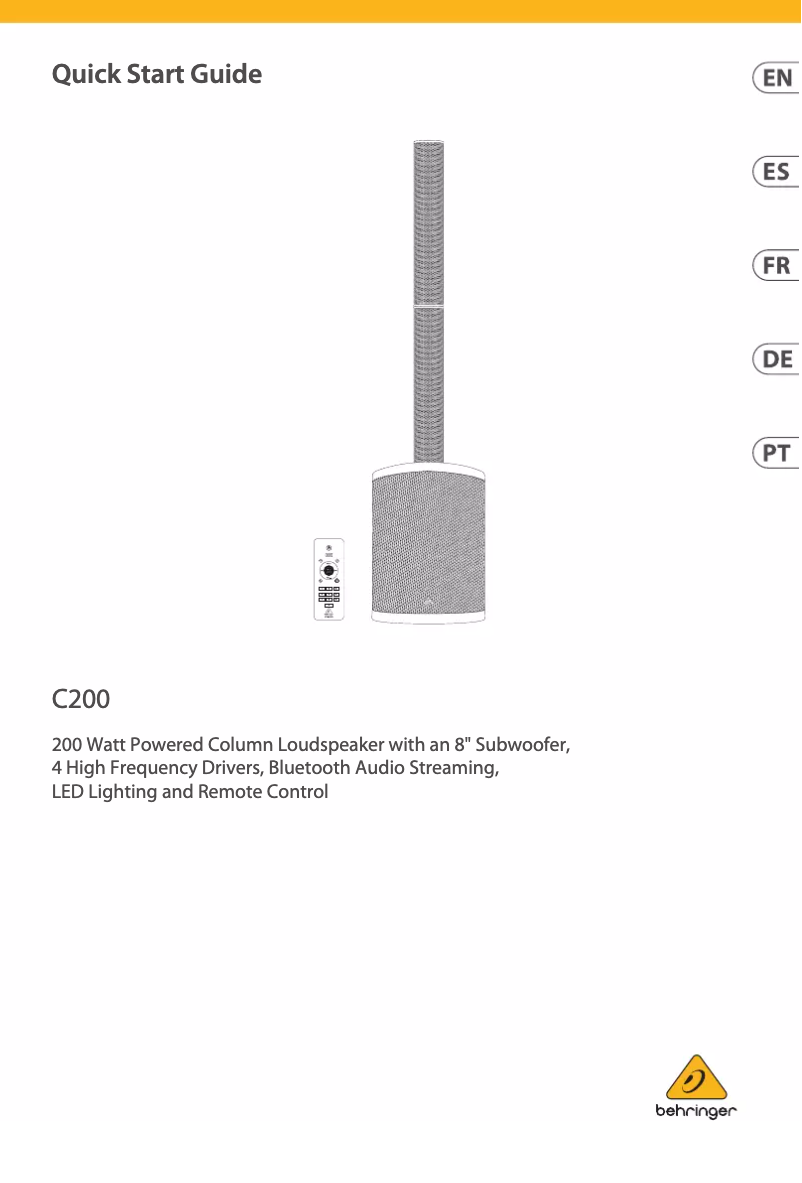 Page n°1 - Manuel utilisateur Behringer C200