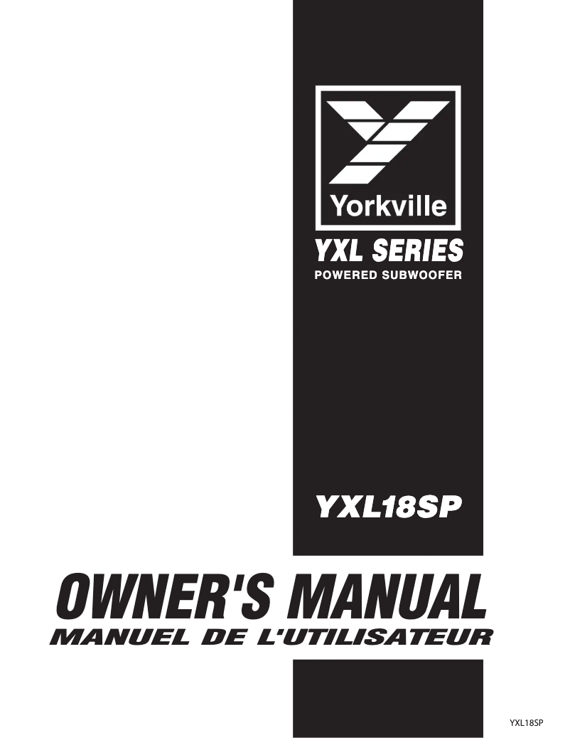 Image de la première page du manuel de l'appareil YXL18SP