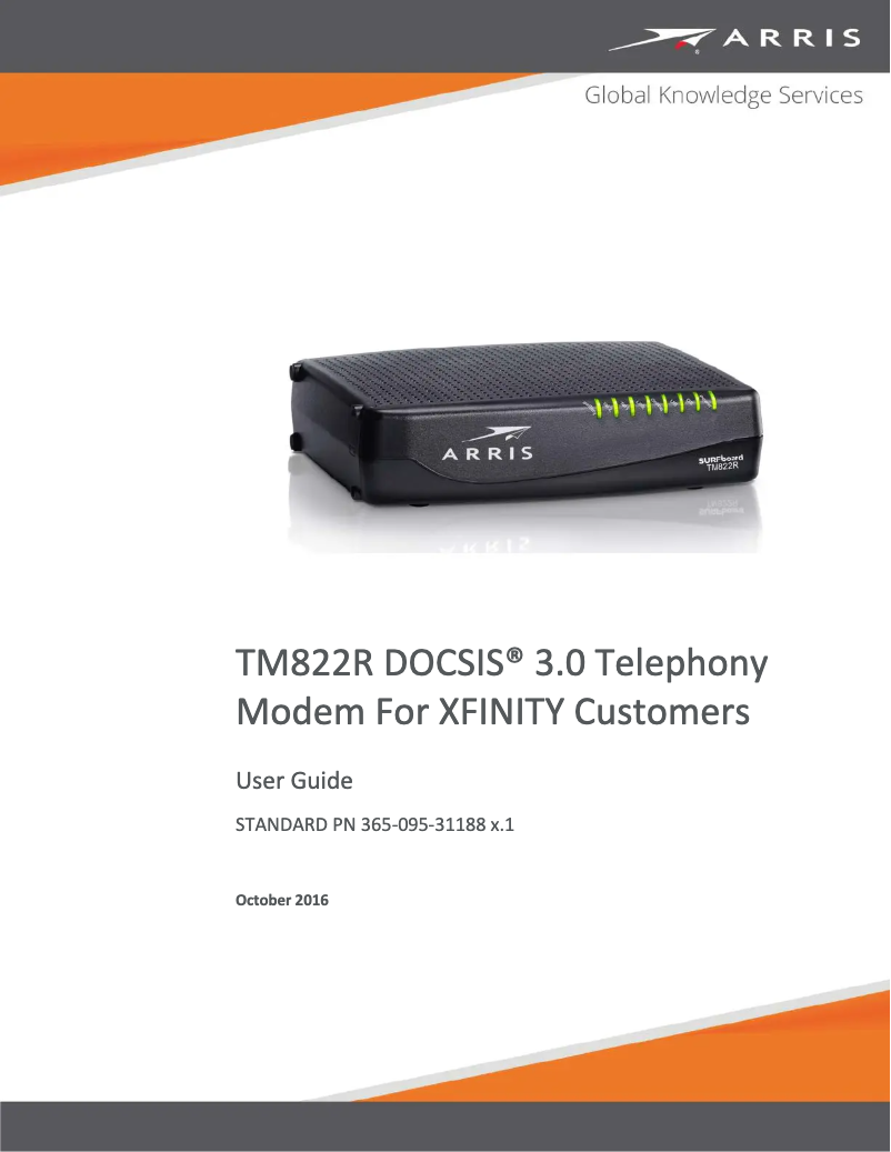 Page 1 de la notice Manuel utilisateur Arris SURFboard TM822R