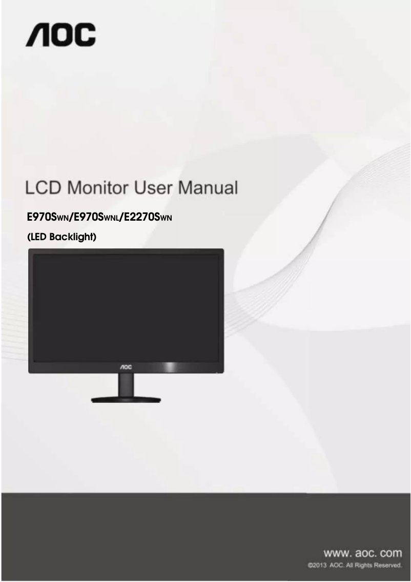 Image de la première page du manuel de l'appareil Value-line E2270SWDN