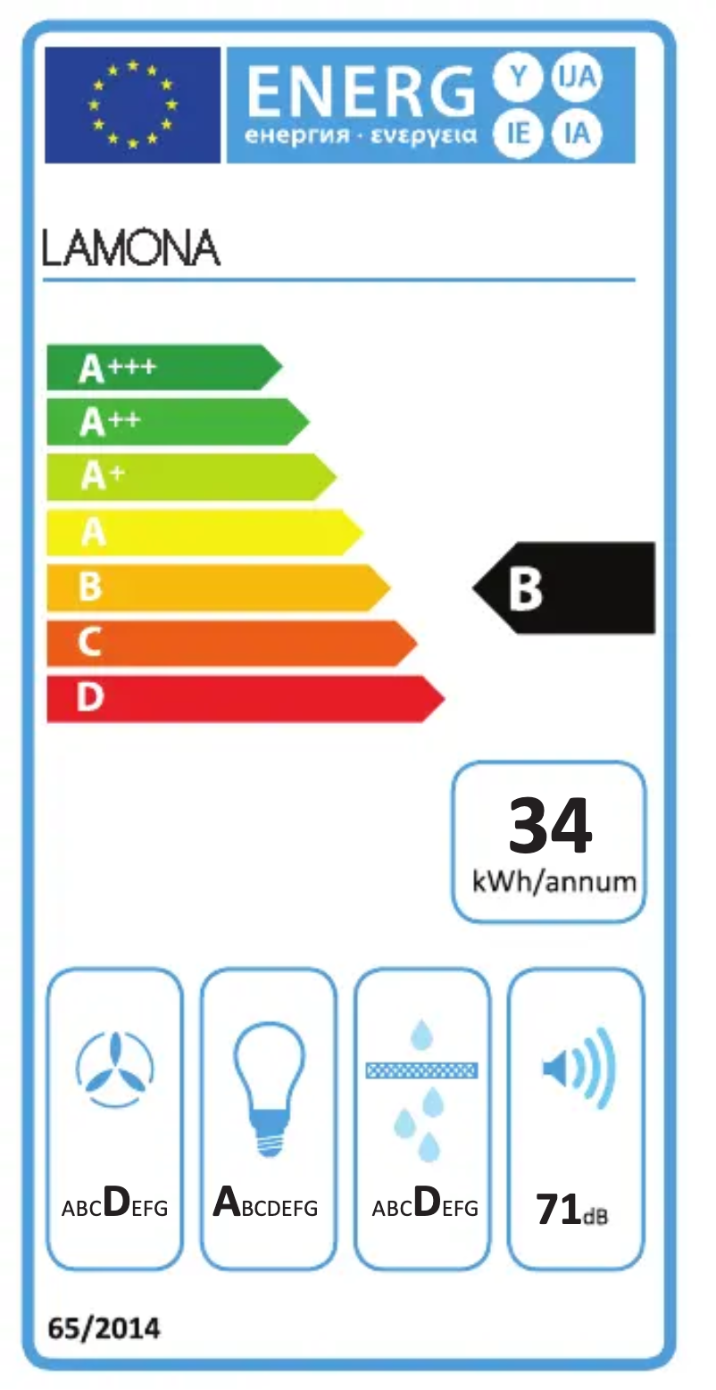 Page n°1 - Label énergétique Lamona LAM2508