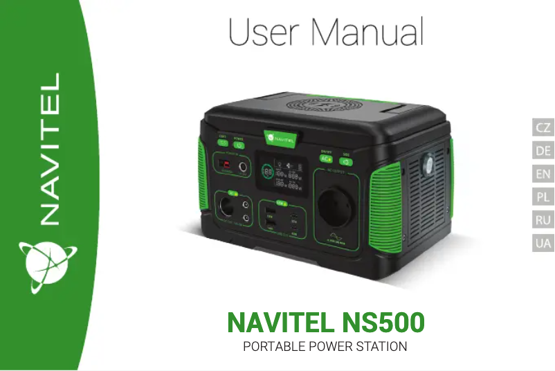 Image de la première page du manuel de l'appareil NS500
