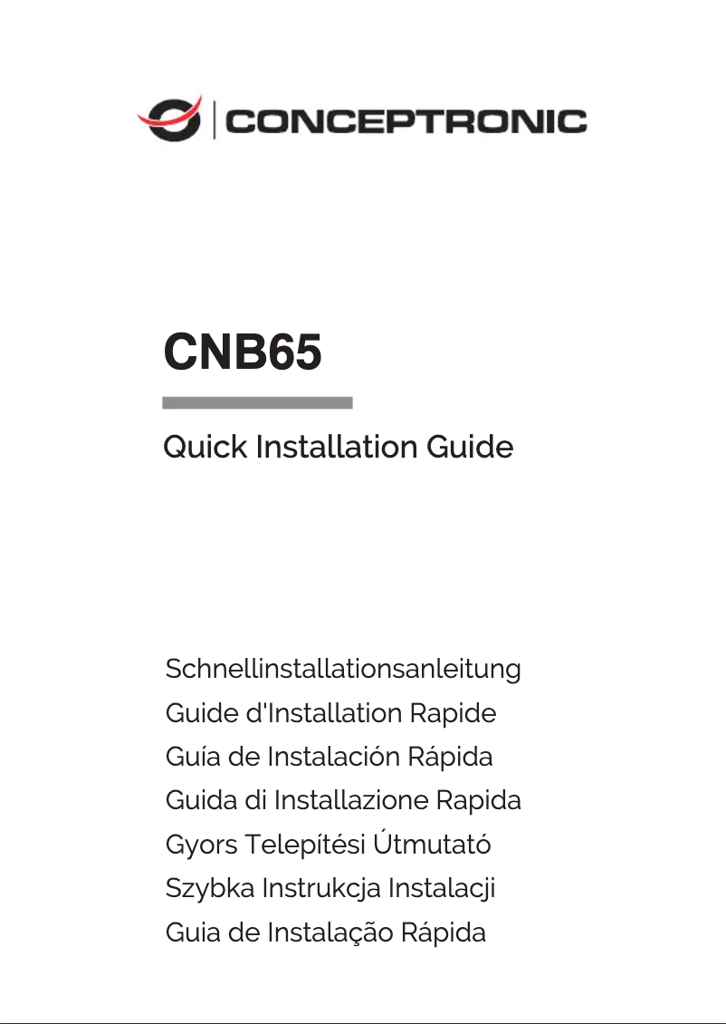 Image de la première page du manuel de l'appareil CNB65