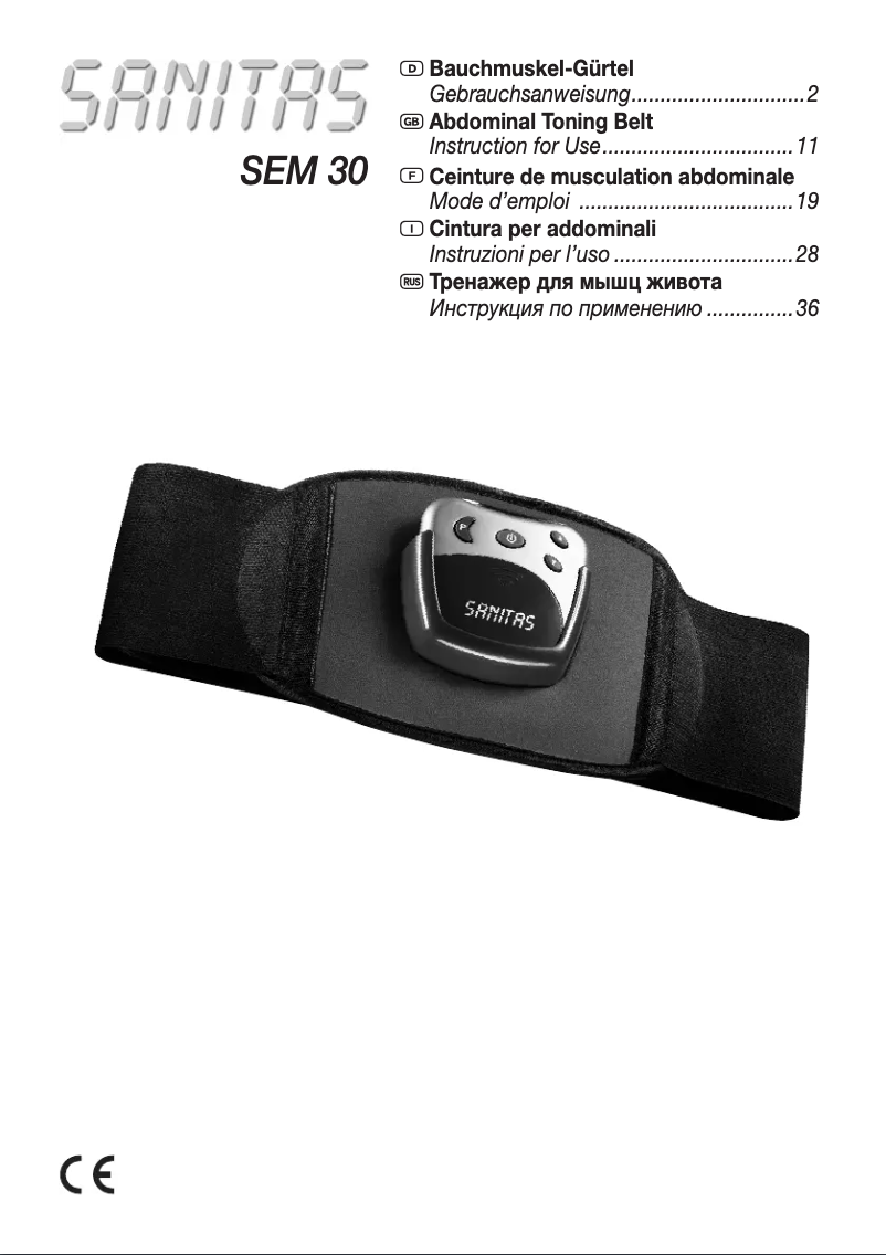 Image de la première page du manuel de l'appareil SEM 30