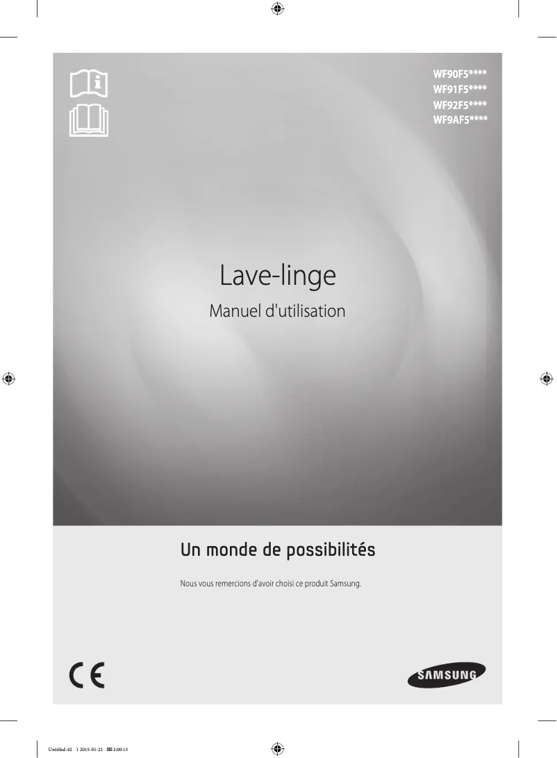 Page n°1 - Manuel utilisateur Samsung WF90F5E0W2W