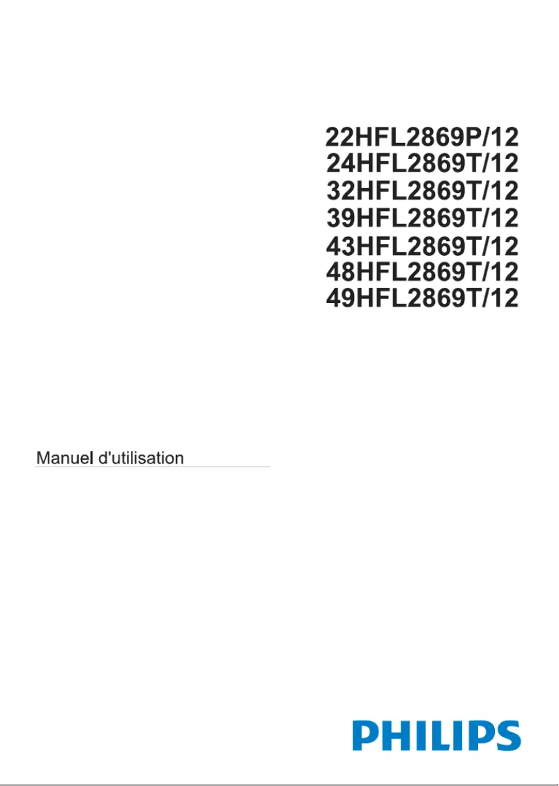 Image de la première page du manuel de l'appareil 22HFL2869P