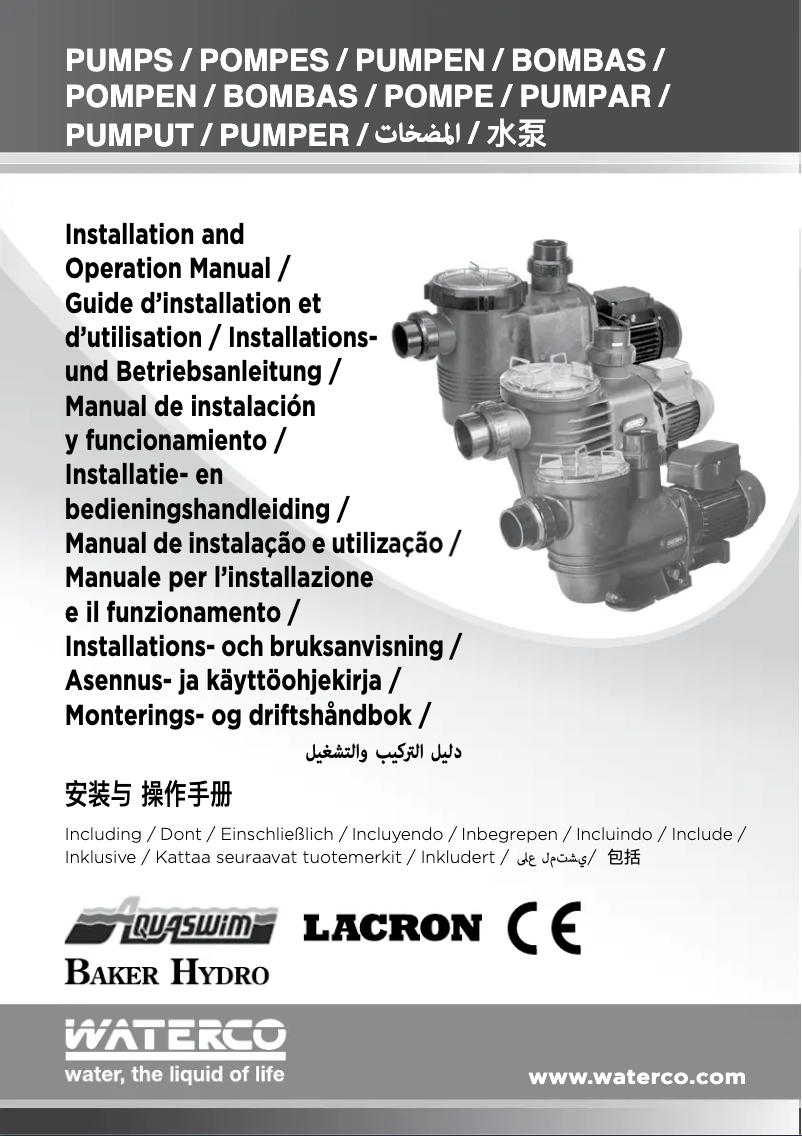 Image de la première page du manuel de l'appareil Lacronite Eco VS