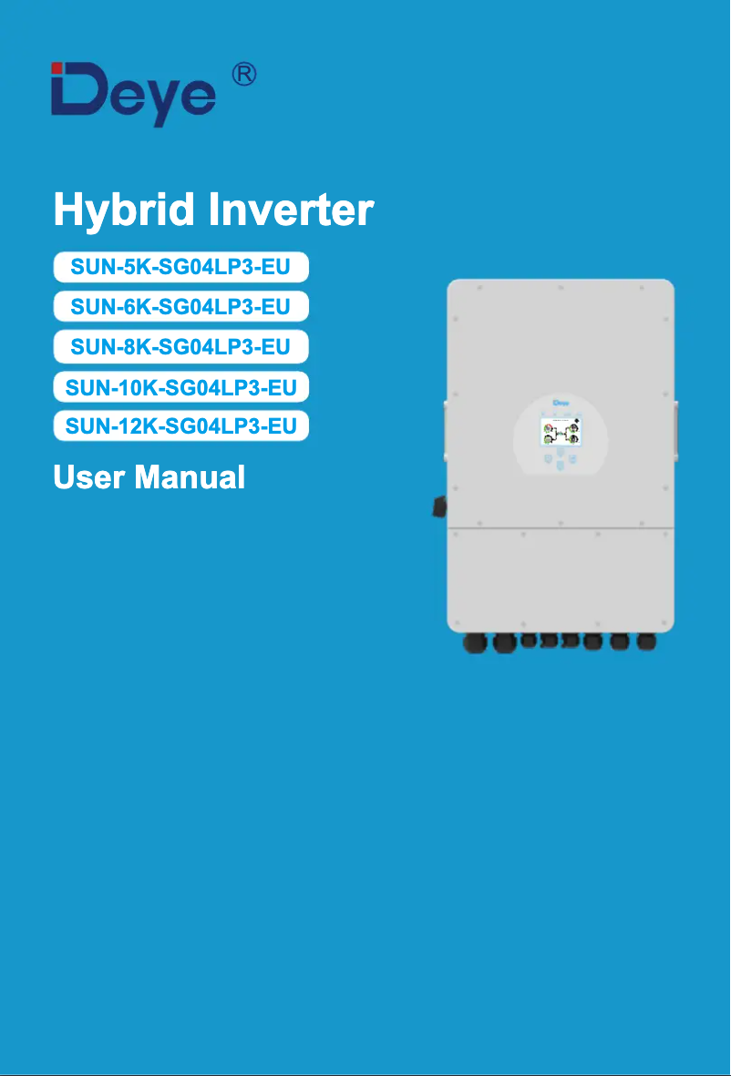 Page n°1 - Manuel utilisateur Deye SUN-6K-SG04LP3-EU
