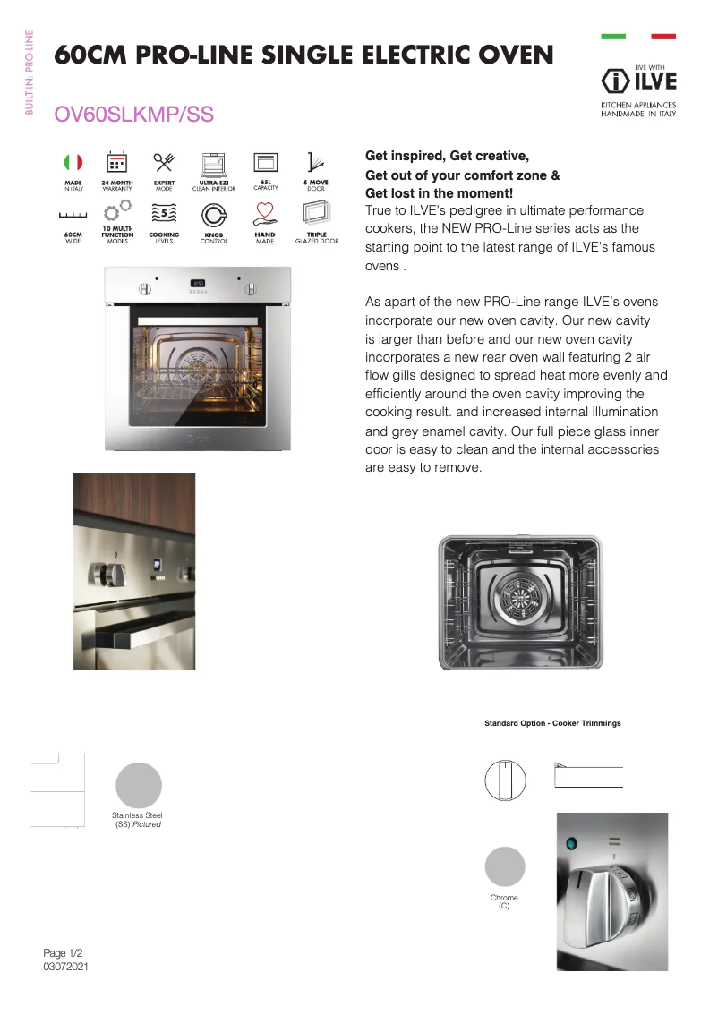 Image de la première page du manuel de l'appareil OV60SLKMPSS