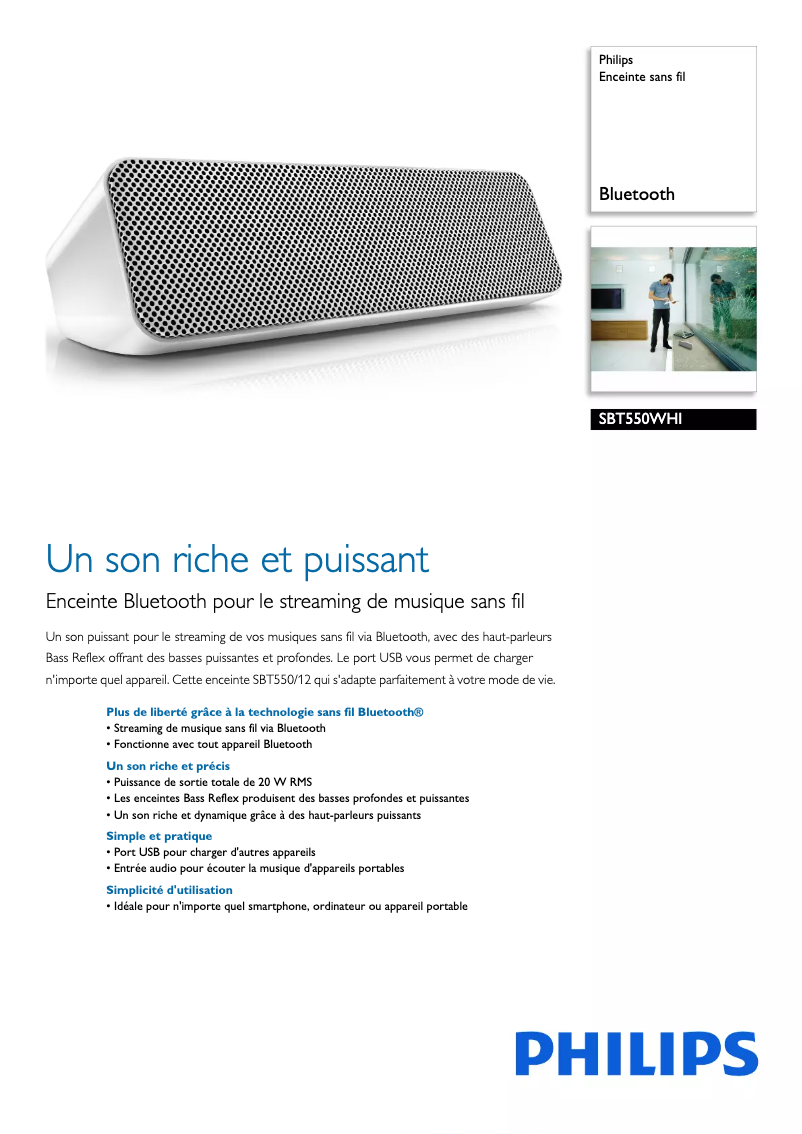 Image de la première page du manuel de l'appareil SBT550