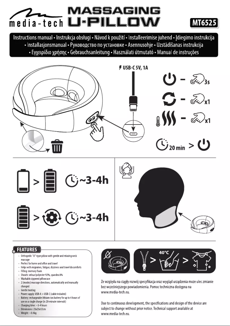 Image de la première page du manuel de l'appareil MT6525