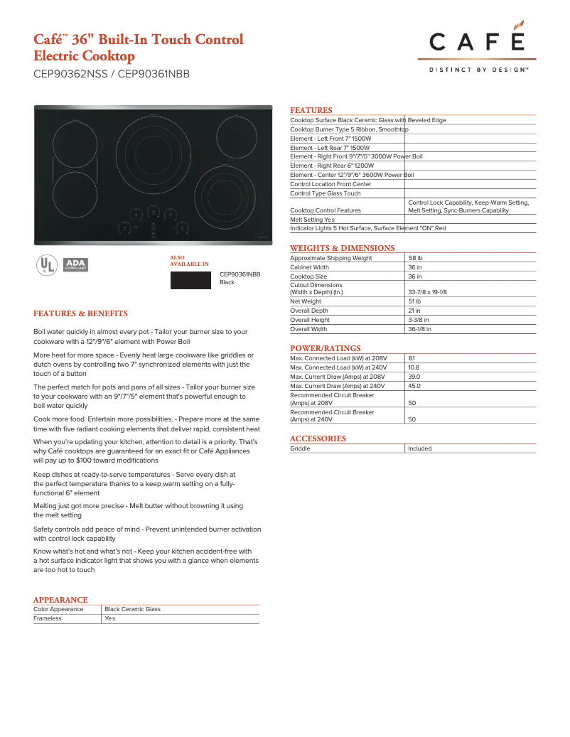 Image de la première page du manuel de l'appareil CEP90361NBB