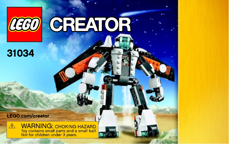 Page 1 de la notice Manuel utilisateur Lego Creator 31034