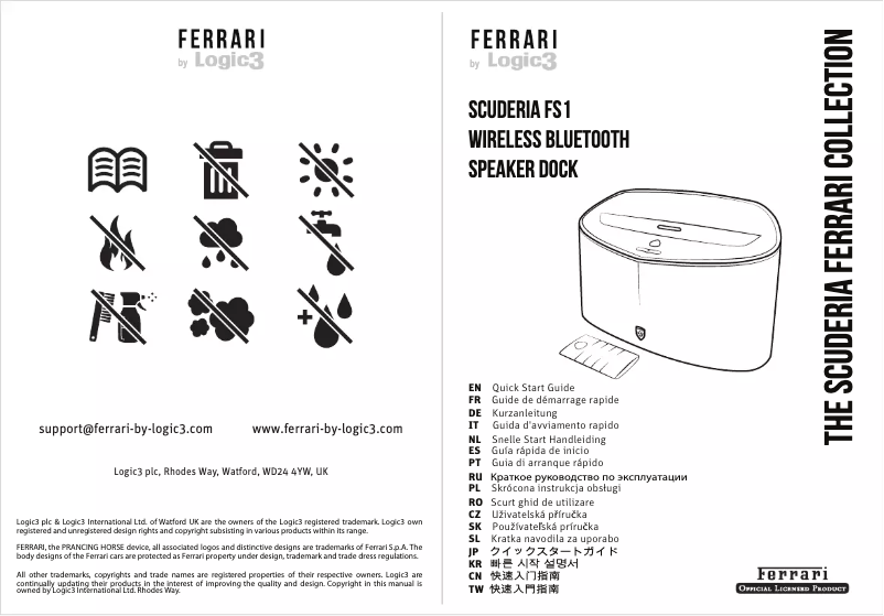 Page n°1 - Manuel utilisateur Ferrari by Logic3 Scuderia FS1