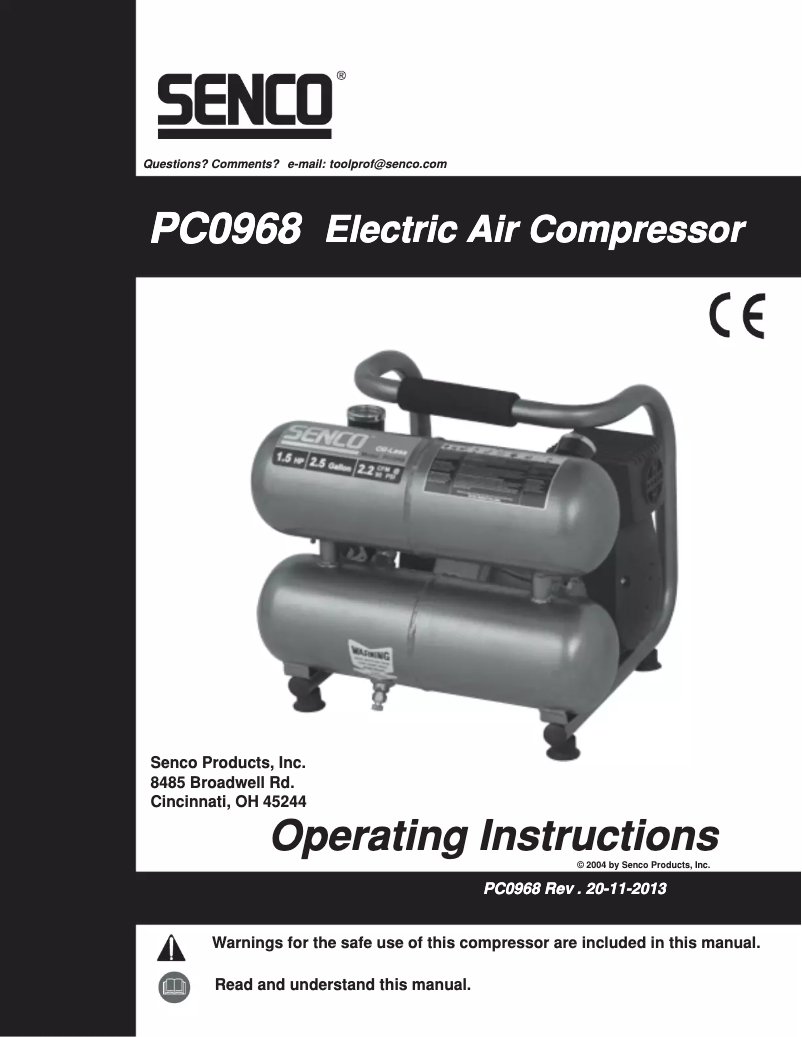 Page n°1 - Manuel utilisateur Senco PC0968