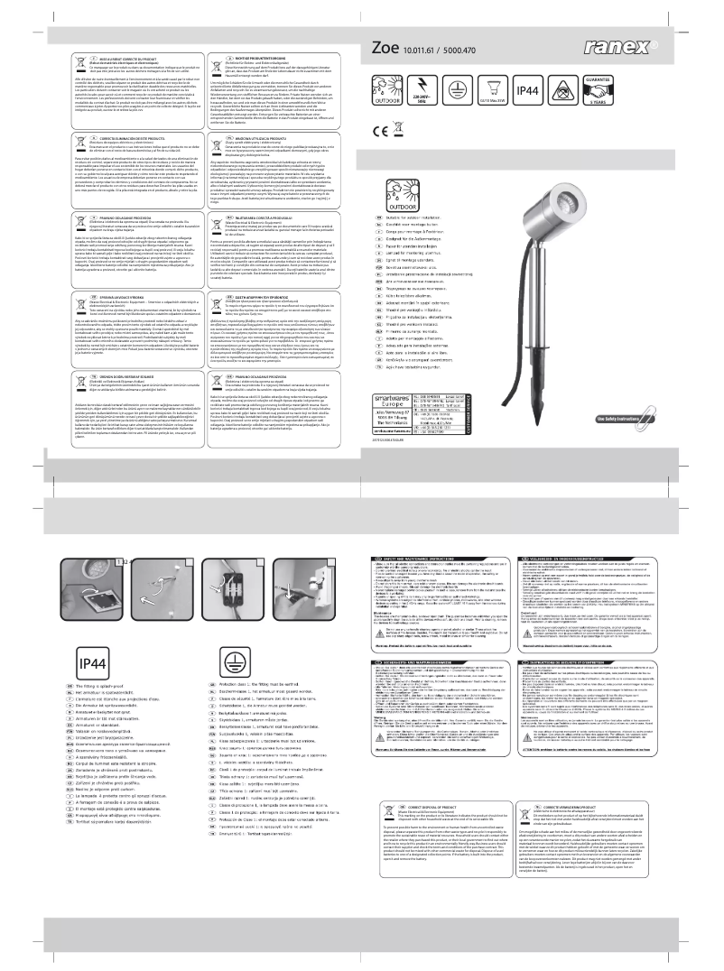 Página 1 del manual Manual de usuario Ranex Zoe