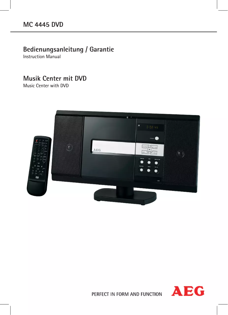 Page n°1 - Manuel utilisateur AEG MC 4447 iP