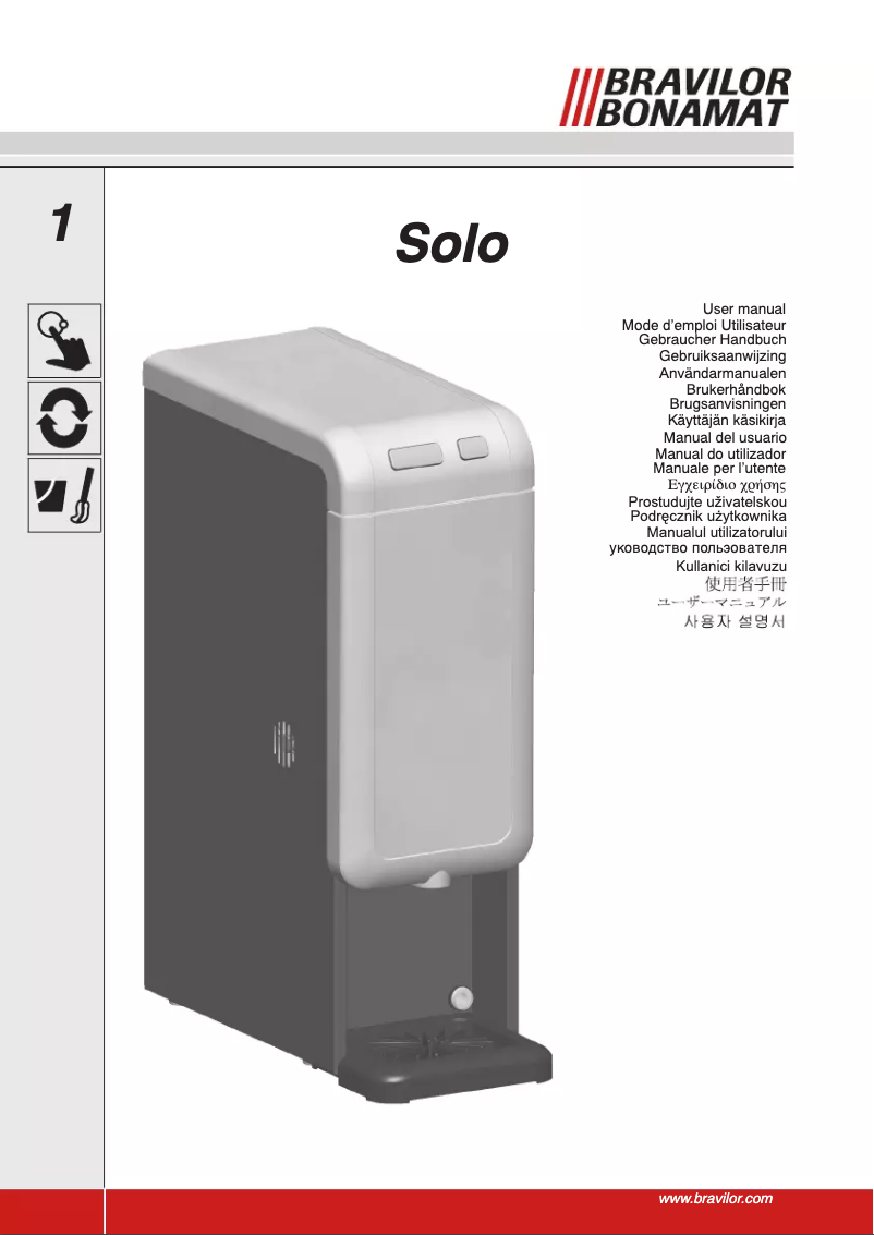 Page n°1 - Manuel utilisateur Bravilor Solo