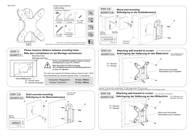 Page 1 de la notice Manuel utilisateur Ricoo F0211