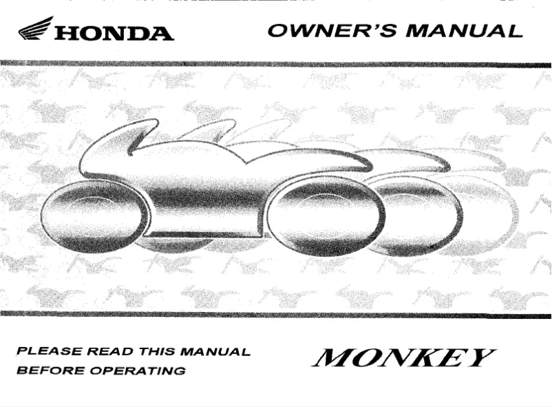 Page 1 de la notice Manuel utilisateur Honda Monkey
