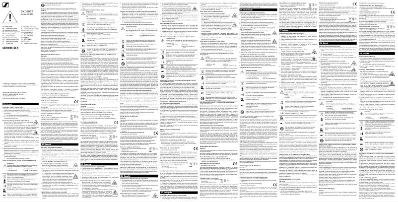 Página 1 del manual Instrucciones de seguridad Sennheiser CX 350BT