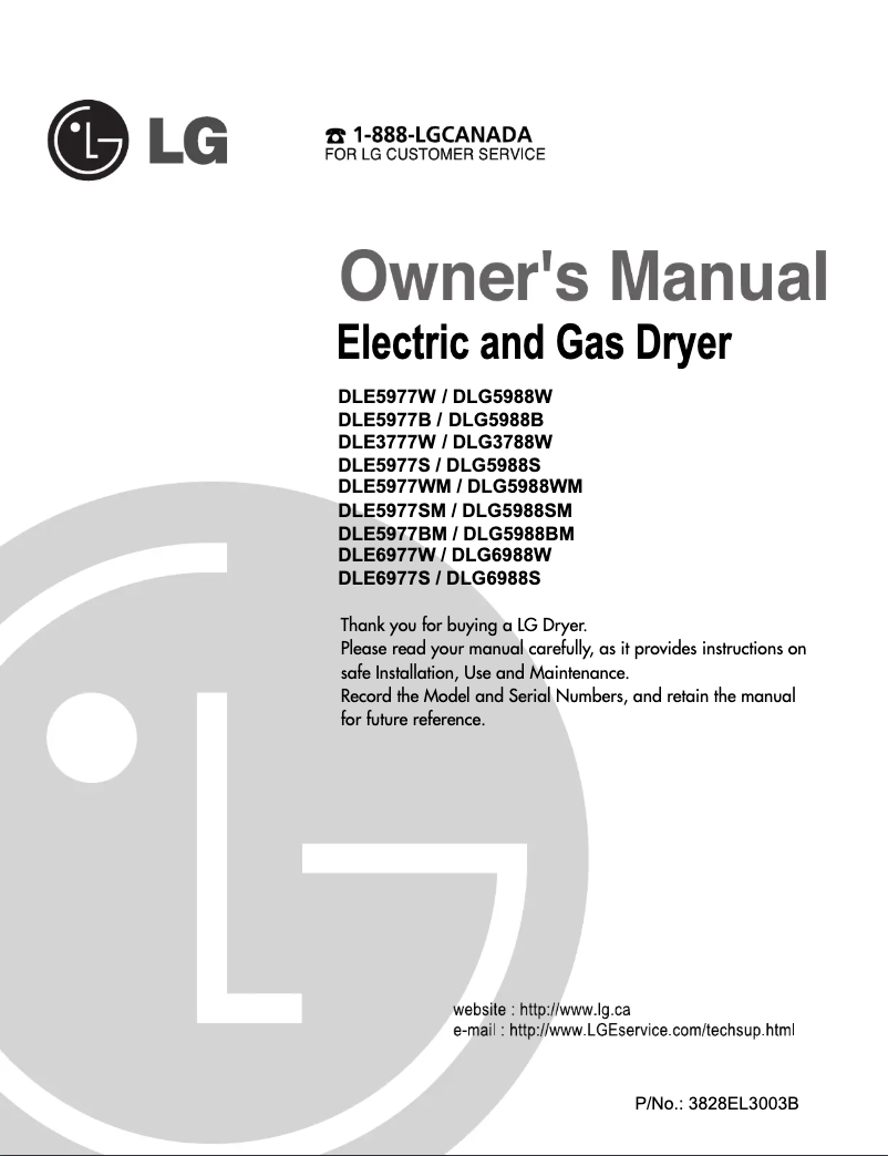Page n°1 - Manuel utilisateur LG TD-V10051E