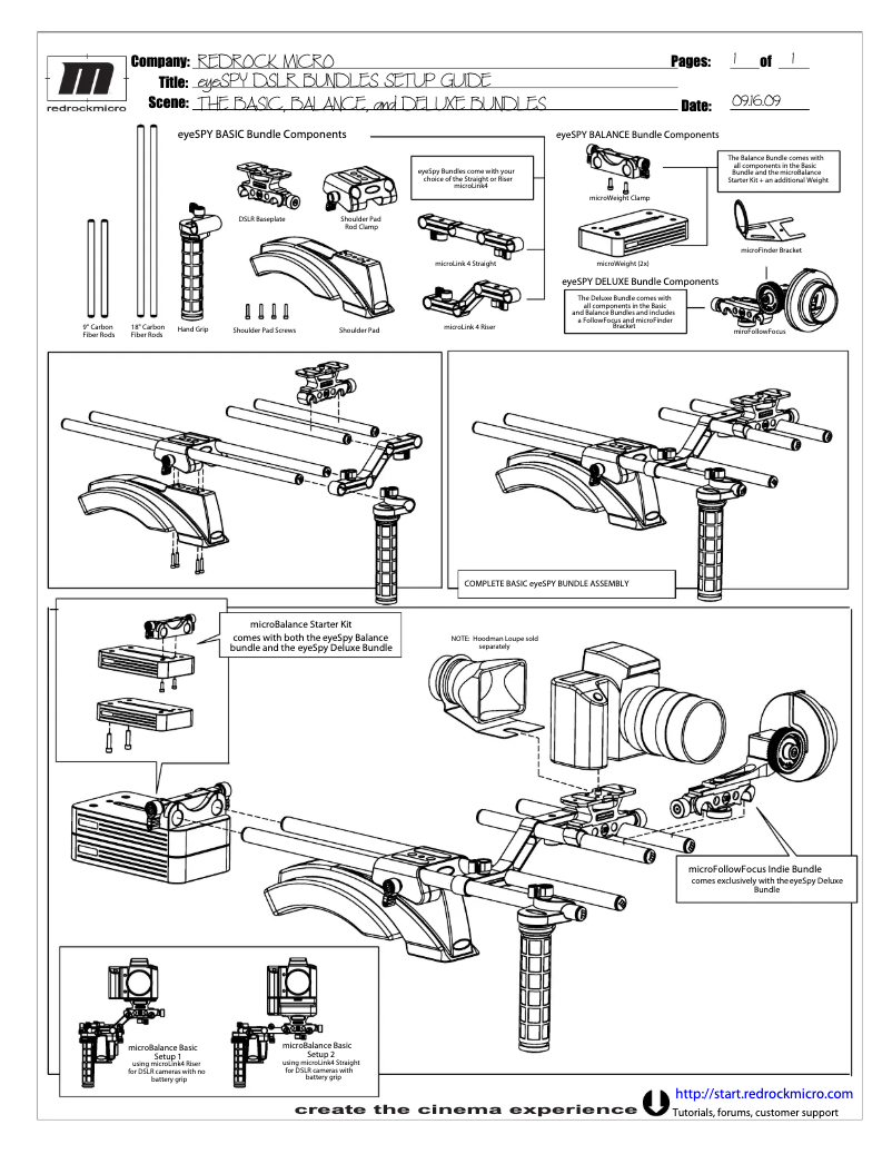 Page n°1 - Manuel utilisateur Redrock Micro EyeSpy Standard