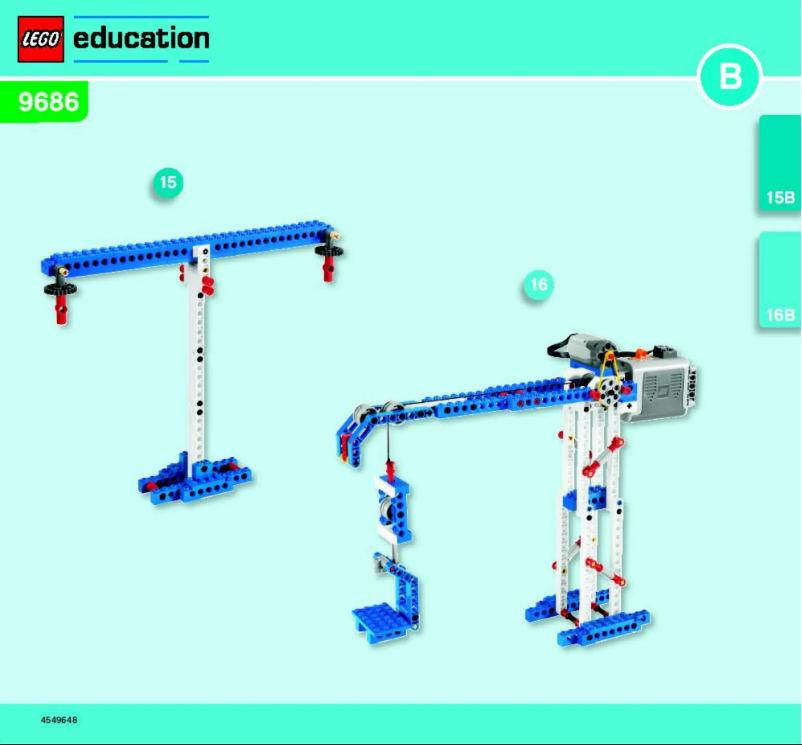Page 1 de la notice Manuel utilisateur Lego Education 9686