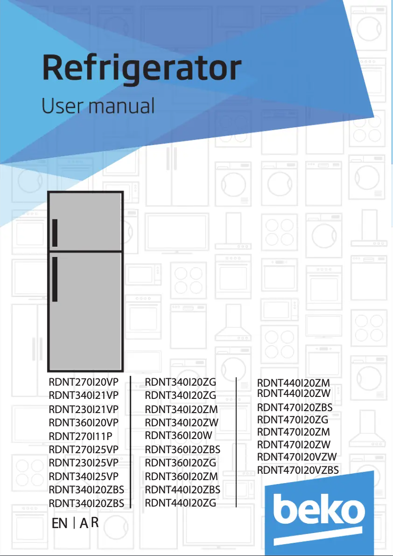 Page 1 de la notice Manuel utilisateur Beko RDNT470I20ZBS