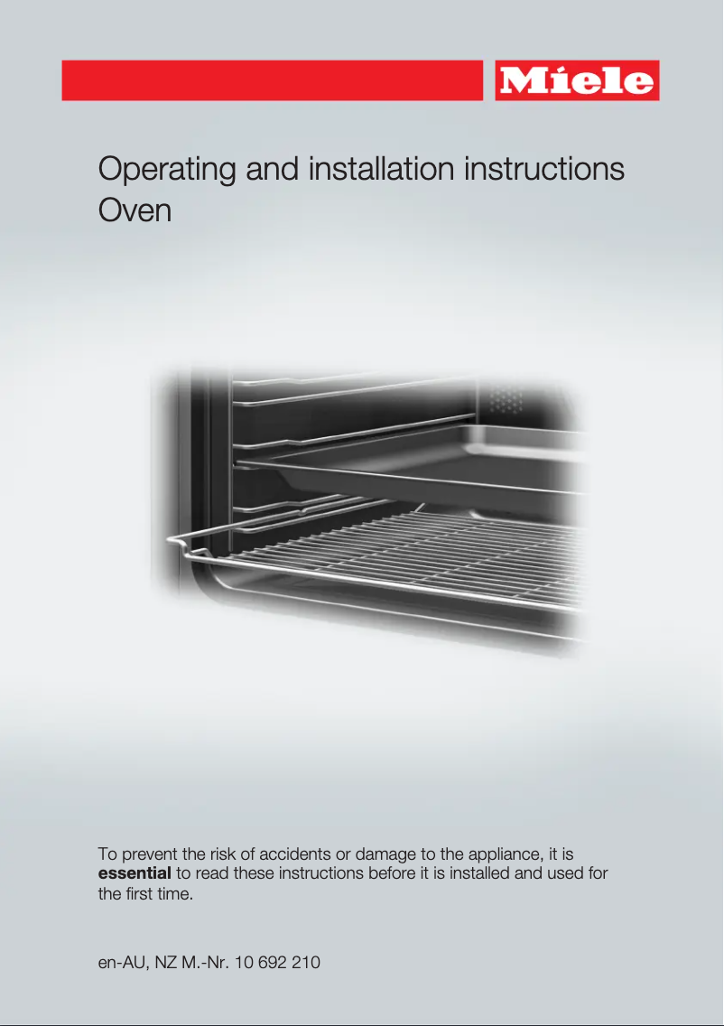 Page n°1 - Manuel utilisateur Miele H 2661 BP