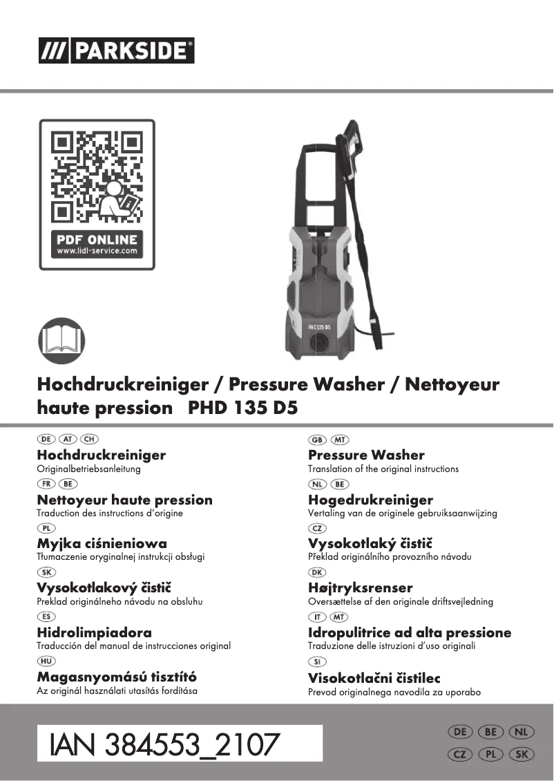 Image de la première page du manuel de l'appareil PHD 150 D3