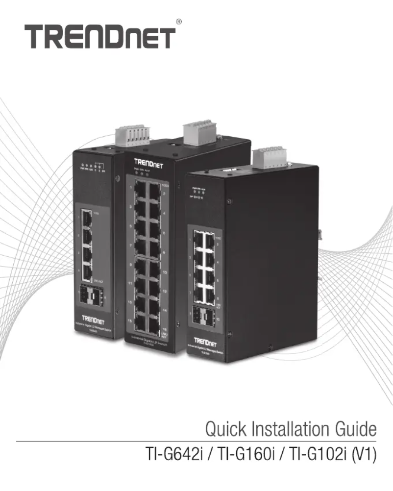 Page n°1 - Manuel utilisateur TRENDnet TI-G102i