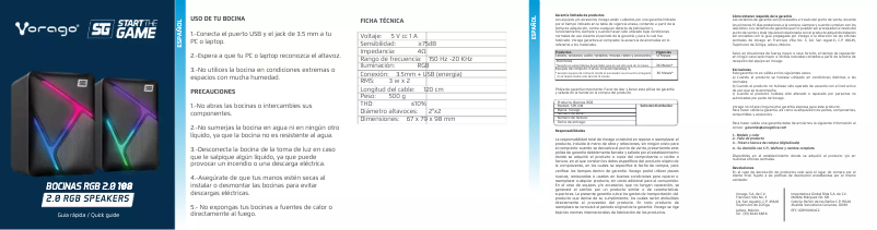 Page n°1 - Manuel utilisateur Vorago SPK-108