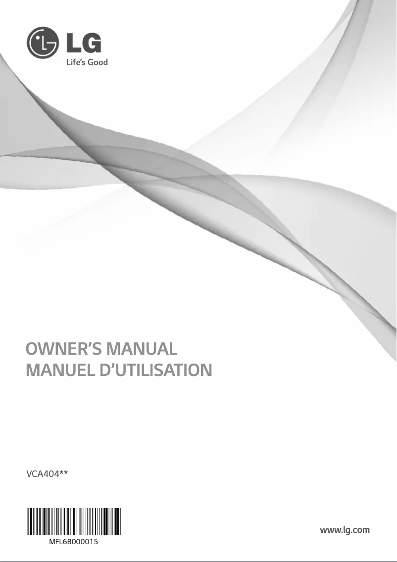 Page n°1 - Manuel utilisateur LG VCA404PH