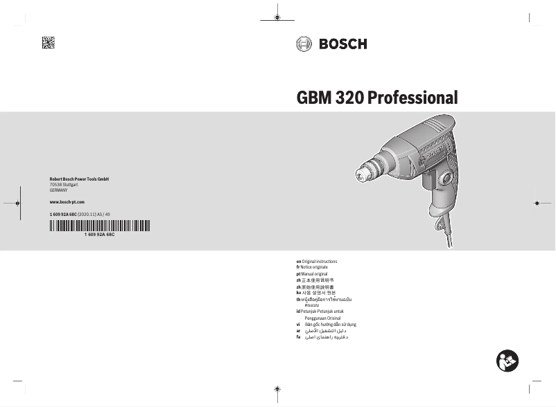 Page n°1 - Manuel utilisateur Bosch GBM 320 Professional