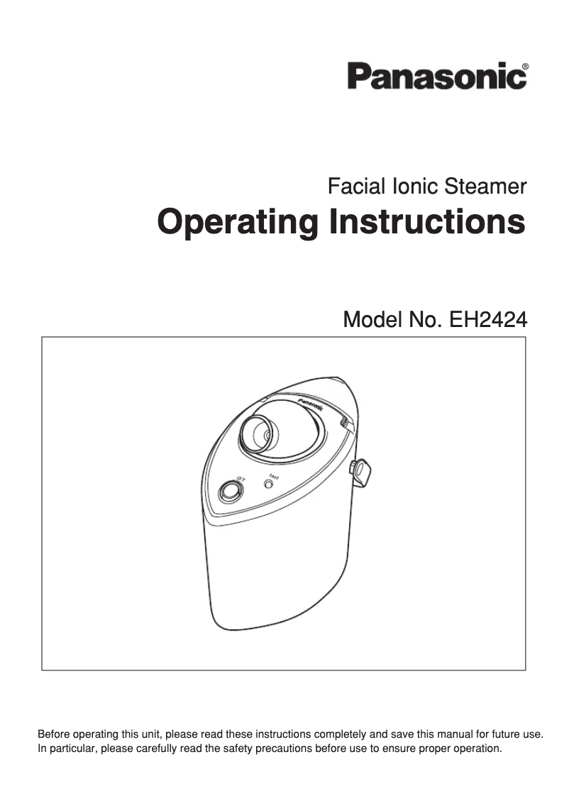 Imagen de la primera página del manual del dispositivo EH-2424