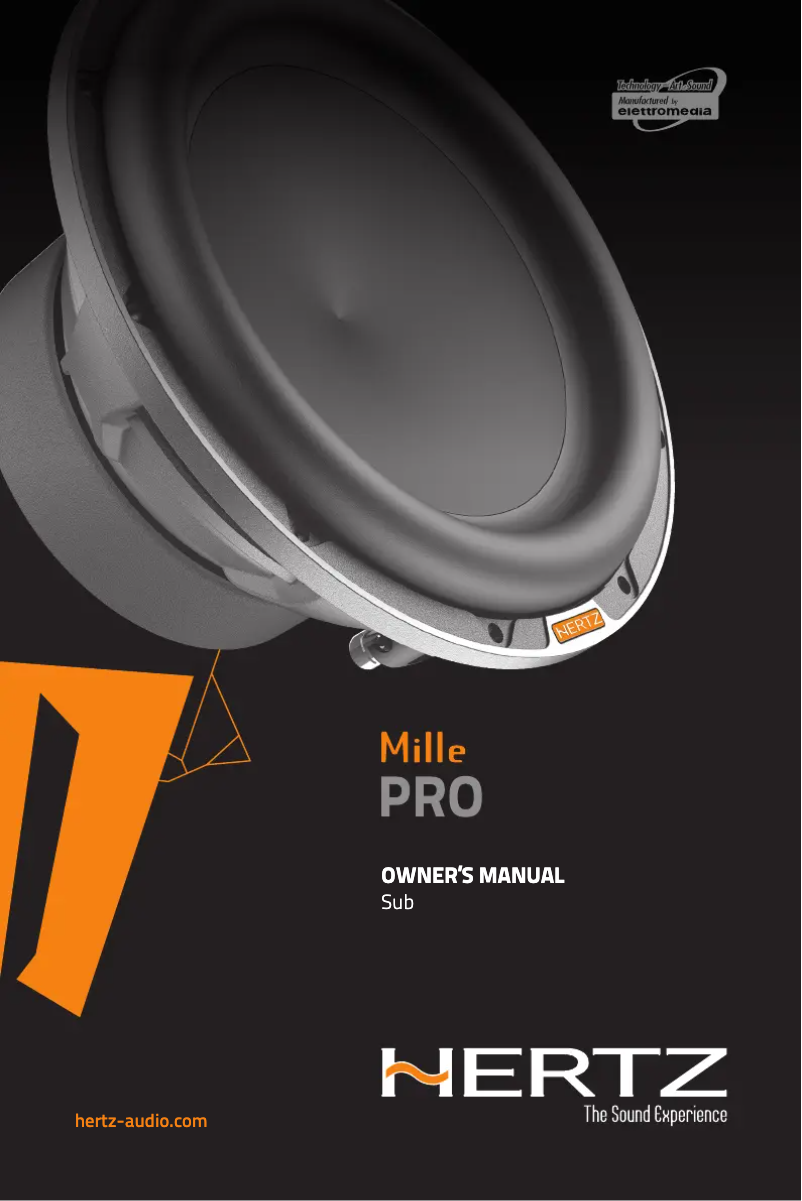 Page n°1 - Manuel utilisateur Hertz Mille Pro MP 250 D4.3