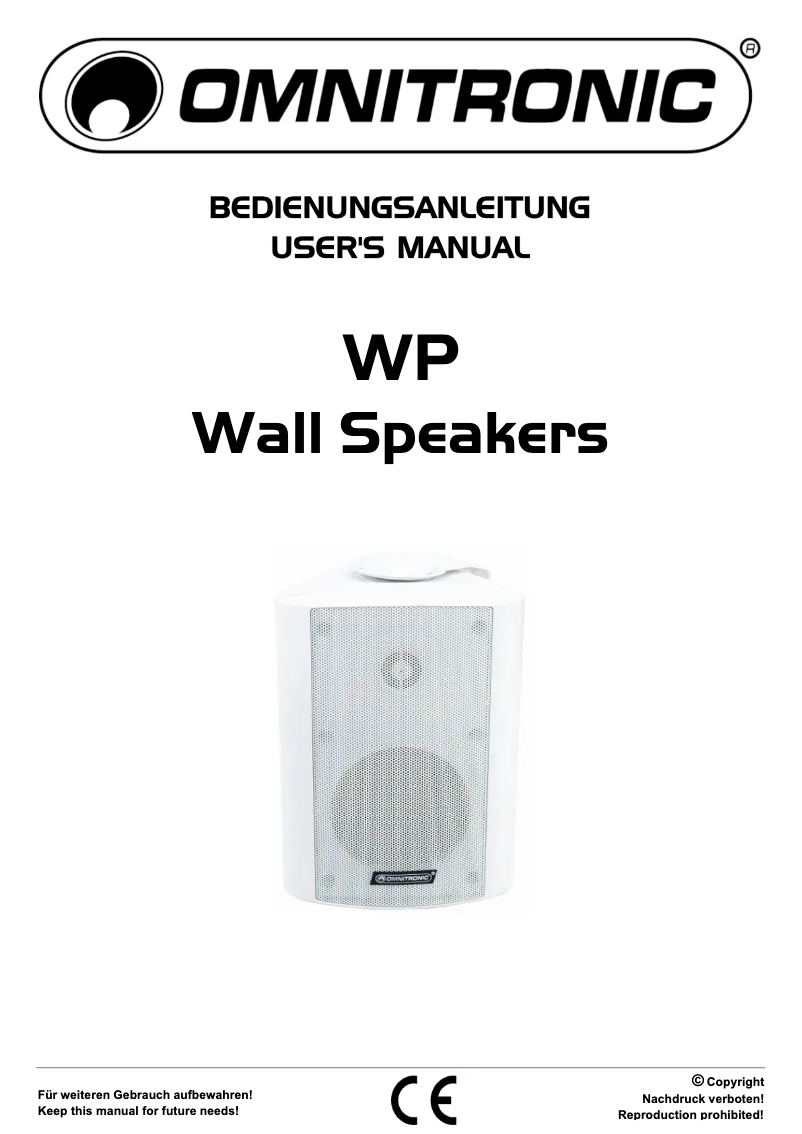 Page n°1 - Manuel utilisateur Omnitronic WP-4W