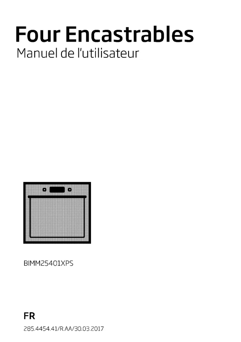 Page 1 de la notice Manuel utilisateur Beko BIMM25401XPS