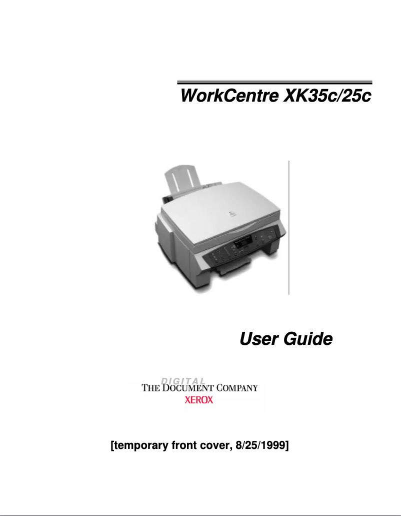 Página 1 del manual Manual de usuario Xerox WorkCentre XK25c