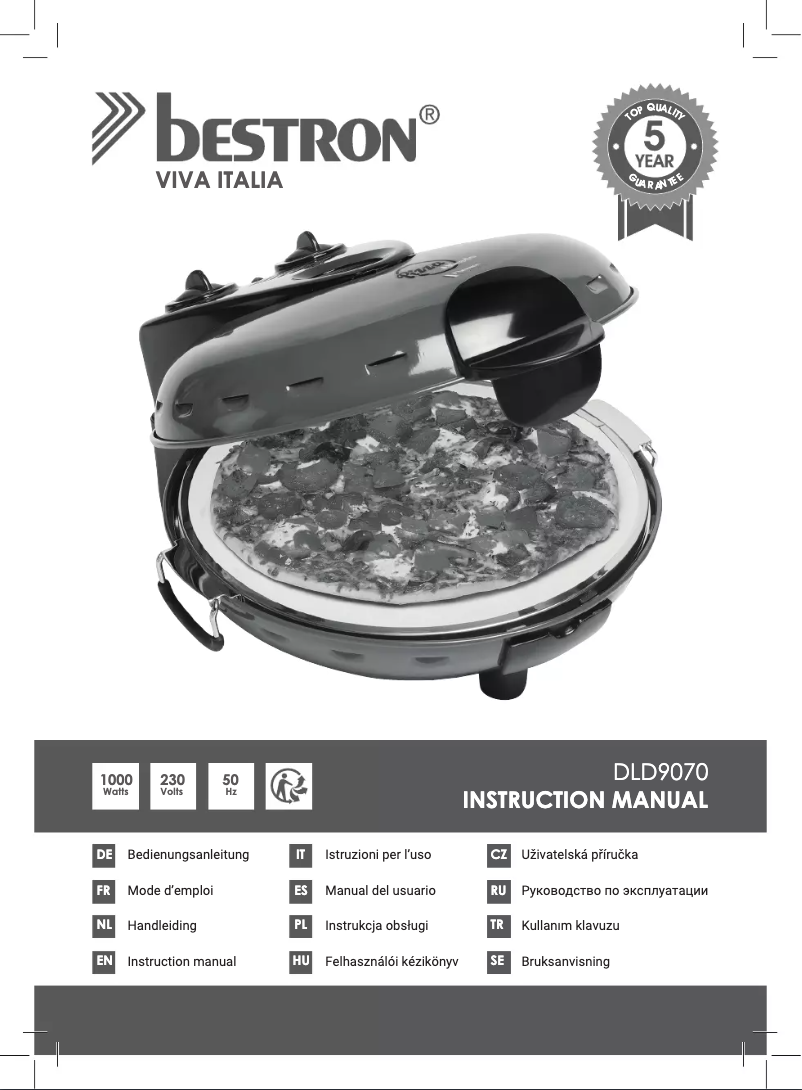 Page 1 de la notice Manuel utilisateur Bestron DLD9070