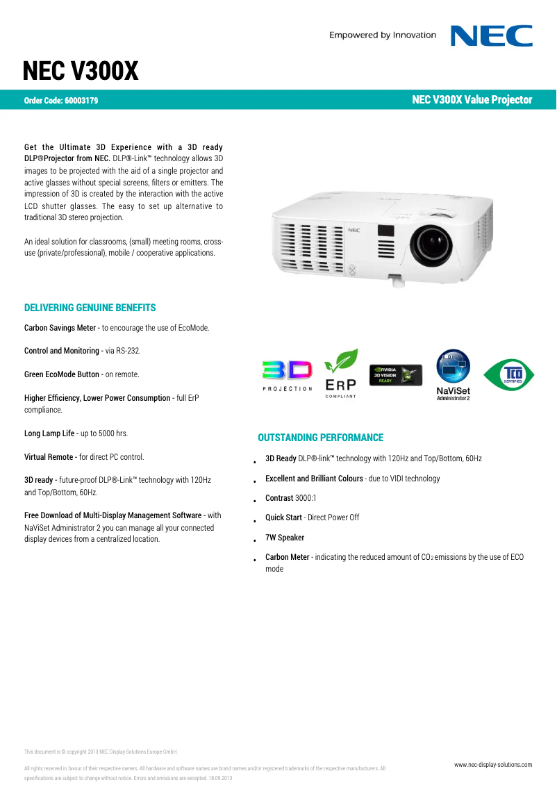 Image de la première page du manuel de l'appareil V300X