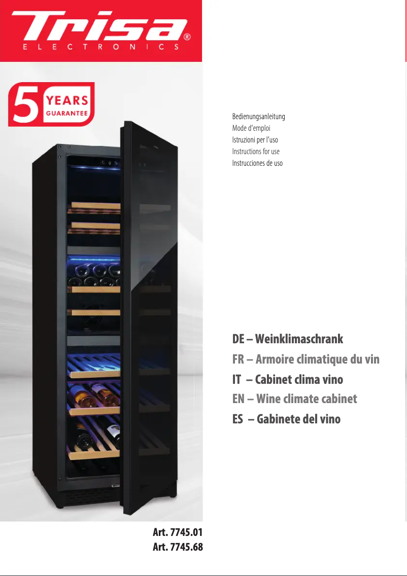 Page 1 de la notice Manuel utilisateur Trisa 7745